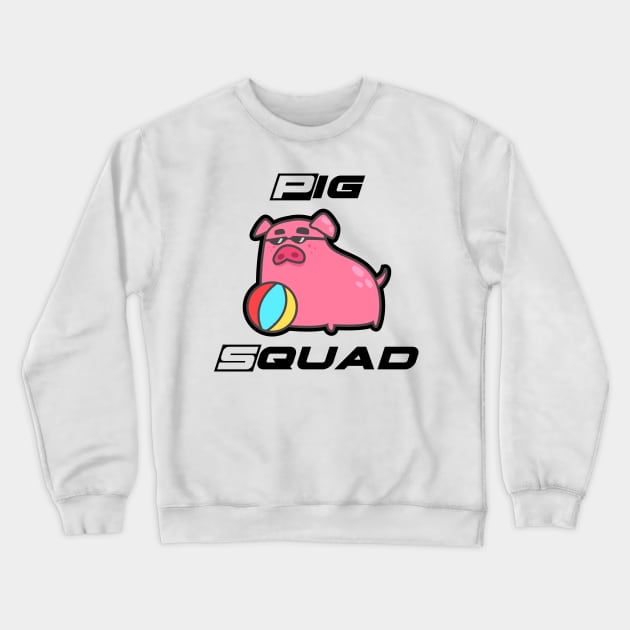 Pig Squad Funny Farm Animal Gift Crewneck Sweatshirt by chrizy1688